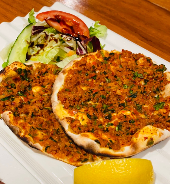  Lahmacun served at Café Istanbul in Manchester 