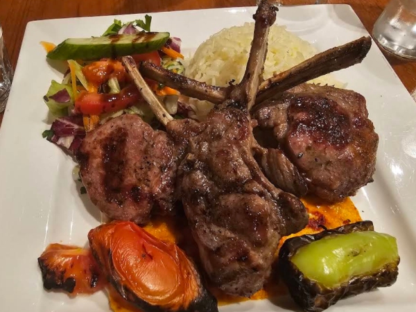   Lamb Chops served at Café Istanbul in Manchester  